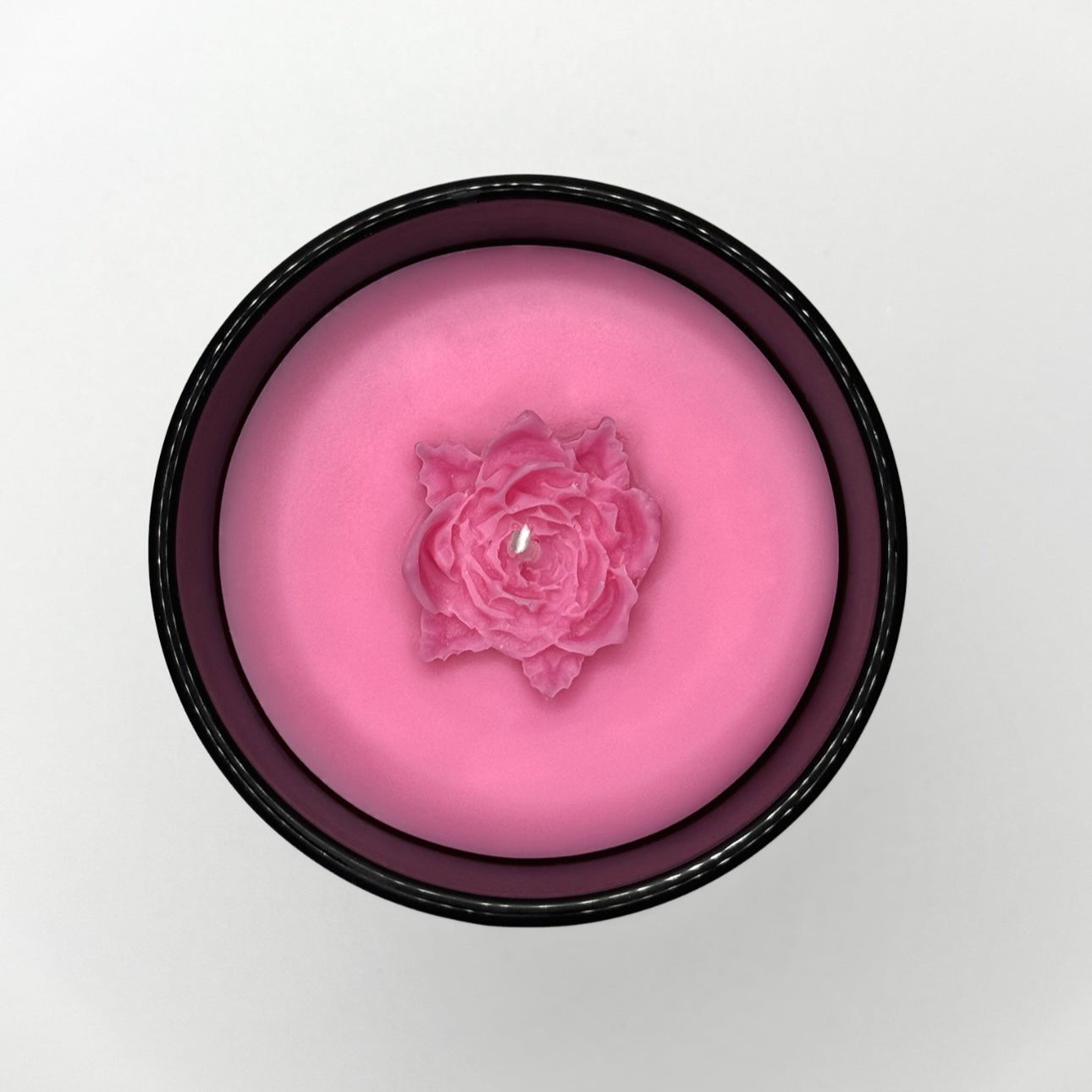 POTION DE GLACE CHOCOROSE Scented Candle. Luxury, Hand-Poured in Italy, rich chocolate fragrance. Pink soy wax rose.