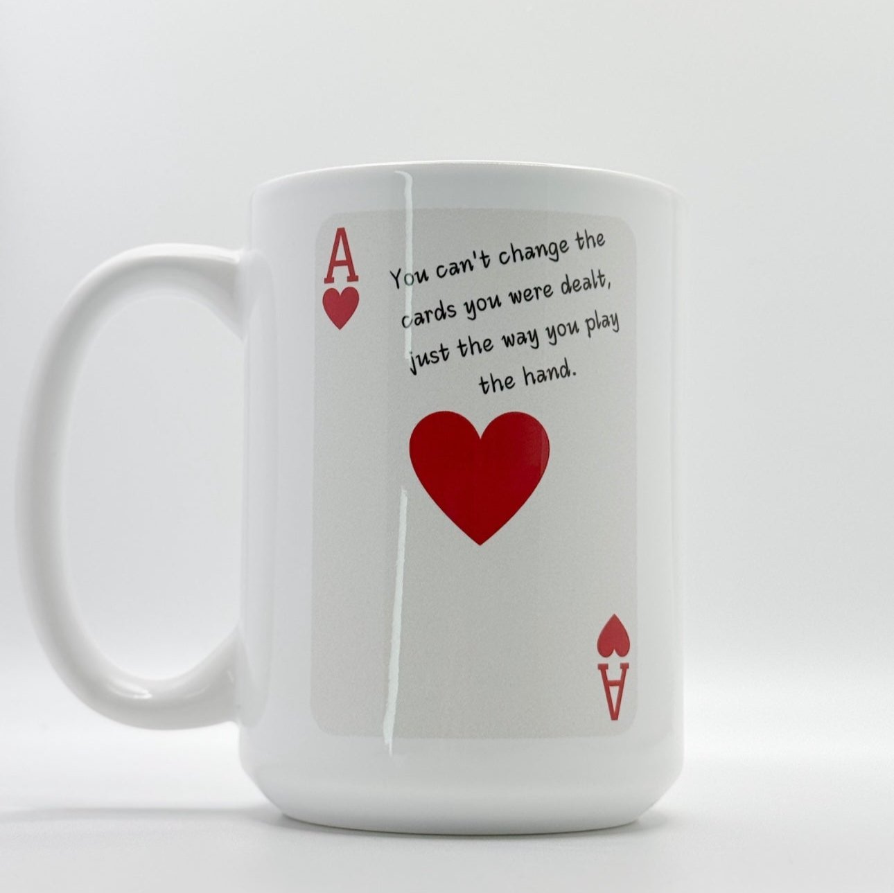 Mug Royal Card con design ispirato alle carte francesi, tazza in ceramica con logo Potion De Glace